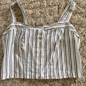 white cropped tank from brandy